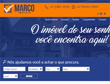 Tablet Screenshot of imobiliariamarco.com.br